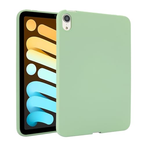 Schlanke Schutzhülle, kompatibel mit iPad Mini 7 (A17 Pro) 2024 / Mini 6 8,3 Zoll, flexible TPU-Schutzhülle, leicht, stoßfest, robust, Eckenschutz, schlanke Abdeckung, (Matcha-Grün) von ZAGLDD