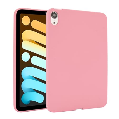 Schlanke Schutzhülle, kompatibel mit iPad Mini 7 (A17 Pro) 2024 / Mini 6 8,3 Zoll, flexible TPU-Schutzhülle, leicht, stoßfest, robust, Eckenschutz, schlanke Abdeckung, Rosa von ZAGLDD