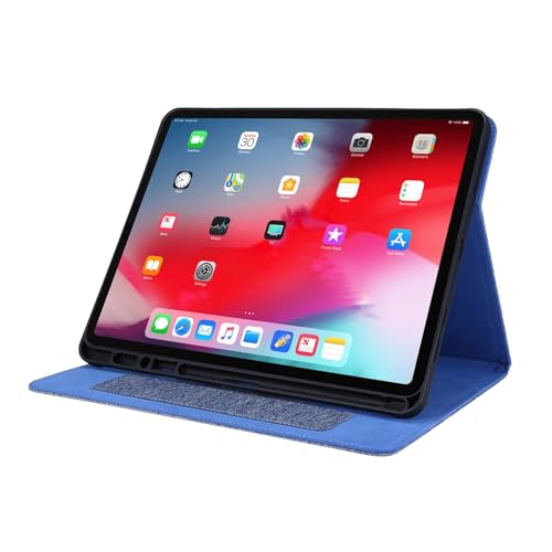 Schlanke Tablet-Hülle, kompatibel mit iPad Air 33 cm (13 Zoll), M3 2025 / M2 2024 mit Stifthalter, dreifach faltbarer Ständer, robuste Hülle mit automatischer Wake/Sleep-Funktion, Blau von ZAGLDD