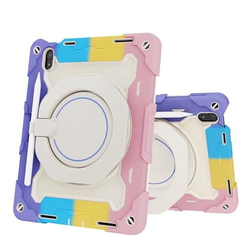Schutzhülle für Kinder, kompatibel mit iPad 11. Generation A16, 27,9 cm (11 Zoll), 2025, 20,3 cm (8 Zoll), strapazierfähig, stoßfest, mit Ständer, robuste Schutzhülle mit Schultergurt, Rosa von ZAGLDD