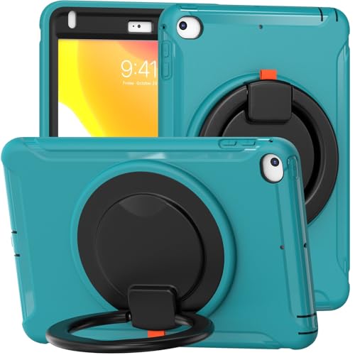 Schutzhülle für iPad Mini 5/4 Mini 5. / 4. Generation, 20 cm (7,9 Zoll), robuste Hybrid-Schutzhülle mit Griff, drehbarer Ständer, Blau von ZAGLDD
