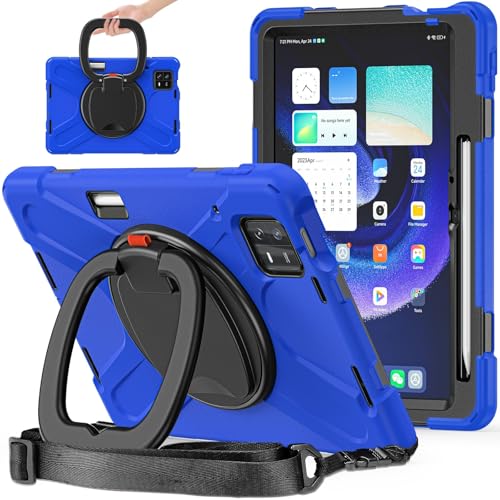 Schutzhülle kompatibel mit Xiaomi Pad 6/Pad 6 Pro 27,9 cm (11 Zoll) 2023, stoßfest, stabile Hülle mit 360° drehbarem Ständer, Hand-/Schultergurt, strapazierfähig, Blau von ZAGLDD
