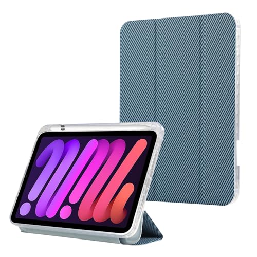 Smart Case kompatibel mit iPad Mini 6. Generation 2021 8,3 Zoll, schlanke Hülle mit Stifthalter, dreifach faltbarer Ständer, Schutzhülle, automatische Wake/Sleep-Funktion, Blau 1 von ZAGLDD