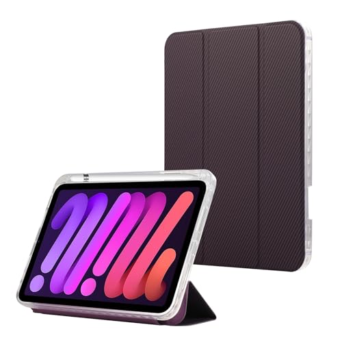 Smart-Hülle, kompatibel mit iPad Mini 6. Generation 2021, 21,6 cm (8,3 Zoll), schlanke Hülle mit Stifthalter, dreifach gefalteter Ständer, Schutzhülle, automatische Wake/Sleep-Funktion, Violett von ZAGLDD