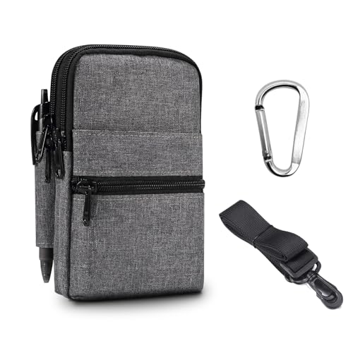 Umhängetasche für Herren, Gürteltasche, kompatibel mit Galaxy S25/S24/S23/S22/S21 Ultra/Pixel 8 Pro/7 Pro/6 Pro, Schutzhülle kompatibel mit iPhone 16/15/14/13/12 Pro Max (Dunkelgrau) von ZAGLDD