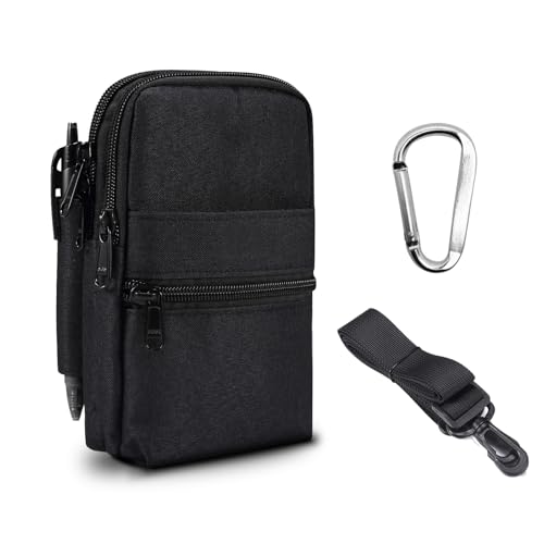 Umhängetasche für Herren, Gürteltasche, kompatibel mit Galaxy S25/S24/S23/S22/S21 Ultra/Pixel 8 Pro/7 Pro/6 Pro, Tasche kompatibel mit iPhone 16/15/14/13/12 Pro Max (schwarz) von ZAGLDD