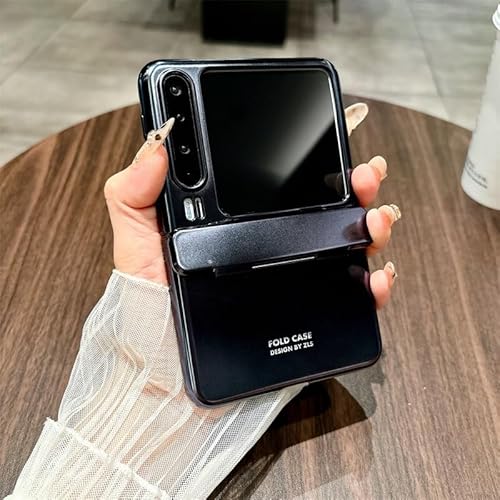 ZAGLDD Kompatibel mit Huawei Pura X Hülle mit Scharnierschutz, schlank, dünn, stoßfest, Hartschale, Ganzkörper-Schutzhülle, kompatibel mit Pura X Phone (Schwarz) von ZAGLDD