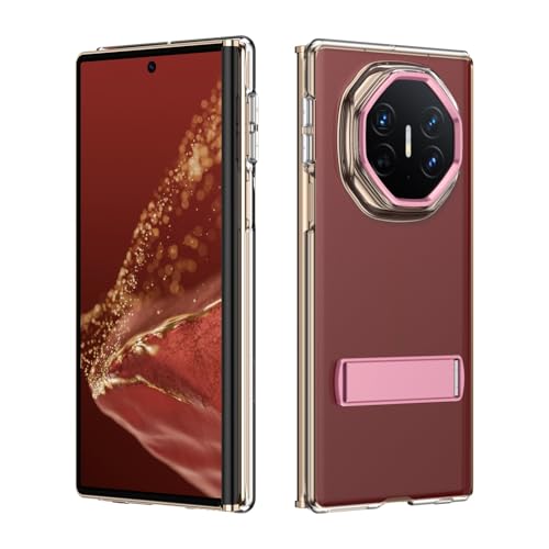 ZAGLDD Schutzhülle für Huawei Mate XT, mit Displayschutzfolie, Standmodi, Ständer, kompatibel mit XT-Hülle, militärische Qualität, stoßfest, leicht, kristallklar (Rosa) von ZAGLDD
