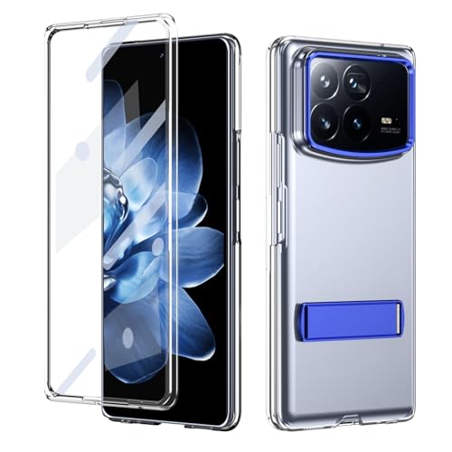 ZAGLDD Schutzhülle für Xiaomi Mix Fold 4, mit Displayschutzfolie, Standmodi, Ständer für Fold 4, Militärqualität, stoßfest, leicht, kristallklar (Blau) von ZAGLDD