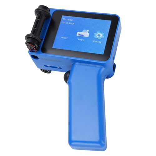 ZAICOLER Handheld -Tintenstrahldrucker, Kleiner Tragbarer Barcode -Drucker mit HD LED 4.3in Touchscreen ohne Patrone 12,7 Mm für QR -Code -Barcode Blau von ZAICOLER