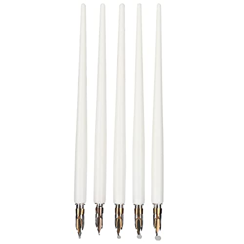 ZAICOLER Kalligraphie Stift, Holzgriff Dip Stift Home Office Kunstmalerei Kalligraphie Brunnen Set Dip Stift Tinte mit Aufbewahrungsschachtel Zum Schreiben von Malerei (Weißer schlanker Pol) von ZAICOLER