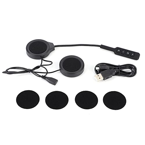 ZAICOLER Motorrad Bluetooth Headset, Tragbare Bluetooth -Helm -Kopfhörer -Bluetooth -Motorradhelmhelmlautsprecher Schwarz Anti -Interferenz -Motorrad -Fahren ohne Hände -Headset (Black) von ZAICOLER