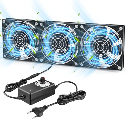 PC Lüfter 120mm 12V PC Ventilator mit Einstellbare Geschwindigkeiten, ZAKVOP Computer Lüfter AC 220V-240V, 3000RPM, Computer Ventilator für Computer Laptop Router(3) von ZAKVOP