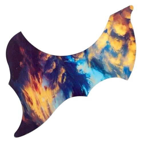 1 Pcs 40/41 Zoll Farbe Malerei Folk Akustische Gitarre Schlagbrett Pick Guard Anti-Scratch Platte Zubehör Schlagbrett für Gitarre(A) von ZALHIN