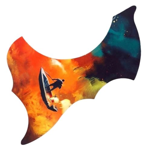 1 Pcs 40/41 Zoll Farbe Malerei Folk Akustische Gitarre Schlagbrett Pick Guard Anti-Scratch Platte Zubehör Schlagbrett für Gitarre(F) von ZALHIN