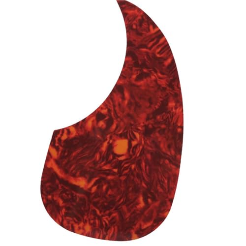 38 Zoll 40 Zoll 41 Zoll Schlagbrett Und Saitenschutz Für Folk- Und Klassische Gitarre Schlagbrett für Gitarre(38,Teardrop-shaped red) von ZALHIN