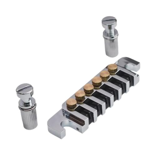 E-Gitarren-Zubehör Für LP-Ersatzteile Robuste Ersatzteile Steg Saitenhalter gitarrenstege(Argent) von ZALHIN