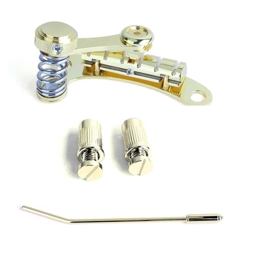 Elektrische Gitarre Saitenhalter Tremolo Flat Top Body Unit Vibrato Bridge Für LP/SG gitarrenstege(Gold) von ZALHIN