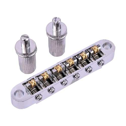 Für LP-Brücke, obere Saitenrolle, Saitenhalter, obere Mutter für E-Gitarre gitarrenstege(Silver) von ZALHIN
