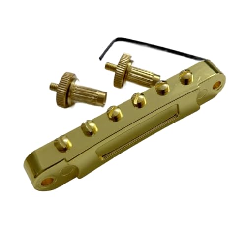 Upgrade Gold/Chrom FÜR LP/SG Gitarrenbrücke Ersatzteile gitarrenstege(Gold) von ZALHIN