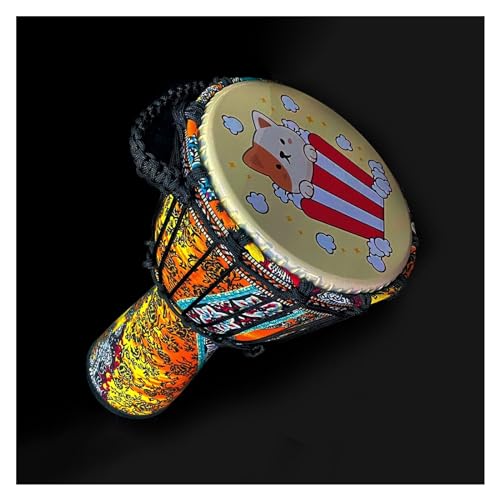Djembe Trommel Große 8-Zoll-PVC-Körper Afrikanische Trommel Für Erwachsene, Professionelles Afrikanisches Handtrommelinstrument (Color : B) von ZAMASS