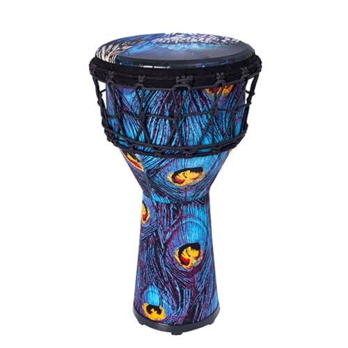 Djembe Trommel Kleine, 12 Zoll Große, Verstellbare Afrikanische Trommel, Professionelle Percussion-Handtrommel Für Erwachsene (Color : A) von ZAMASS
