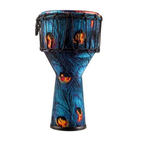 Djembe Trommel Leichtes 10-Zoll-Handtrommelinstrument Für Erwachsene Aus Afrikanischer Kohlefaser Für Anfänger (Color : B) von ZAMASS