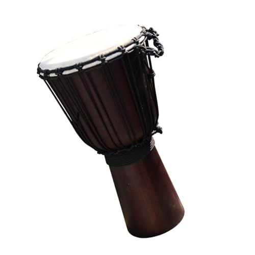 Djembe Trommel Standard 8/10 Zoll Afrikanische Trommel Aus Holz, Schaffell, Afrikanische Trommel, Folk-Handtrommelinstrument (Color : 10 inches) von ZAMASS