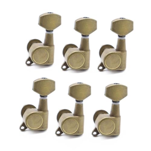 Gitarren Stimmwirbel Tuner Machine Head Kleiner Quadratischer Griff 3L3R 6R 6L Für ST LP E-Gitarre(6L) von ZAMASS