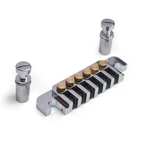 Gitarrensteg Messingsattel Herunterklappbarer Unterer Steg Für LP-E-Gitarre(Silver) von ZAMASS