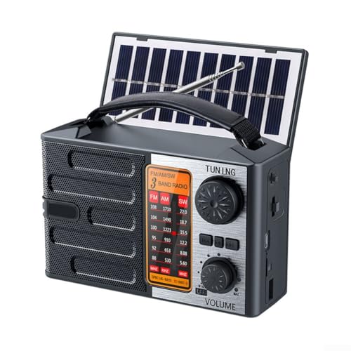 ZAMETTER Solarbetriebenes Radio Tragbares Solarradio AM FM SW mit wiederaufladbarem Akku Radio mit MP3-Player Eingebaute Taschenlampen Typ-C-Schnittstelle für Reisen Camping Notfälle Vorbereitung ZAMETTER Solarbetriebenes Radio Tragbares Solarradio AM FM SW mit wiederaufladbarem Akku Radio mit MP3-Player Eingebaute Taschenlampen Typ-C-Schnittstelle für Reisen Camping Notfälle Vorbereitung von ZAMETTER