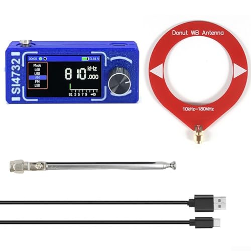 ZAMETTER Taschenradio-Empfänger mit ESP32-S3-Steuerung, tragbare Loop-Antenne, Steuerung, Empfänger, 1 W Lautsprecher, Vollband-Radios Mini SI4732 Radios mit 4,8 cm Farbbildschirm (rot) von ZAMETTER