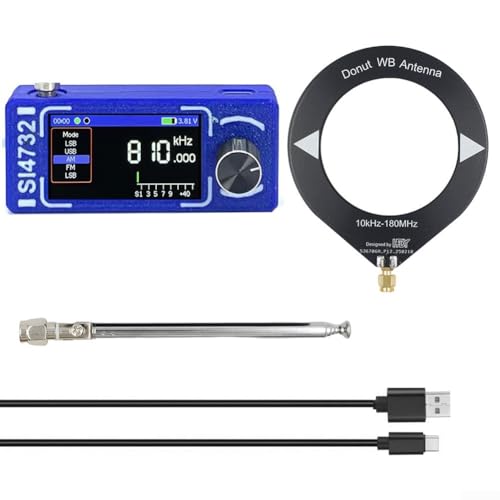 ZAMETTER Taschenradio-Empfänger mit ESP32-S3-Steuerung, tragbare Loop-Antenne, Steuerung, Empfänger, 1 W Lautsprecher, Vollband-Radios Mini SI4732 Radios mit 4,8 cm Farbbildschirm (schwarz) von ZAMETTER