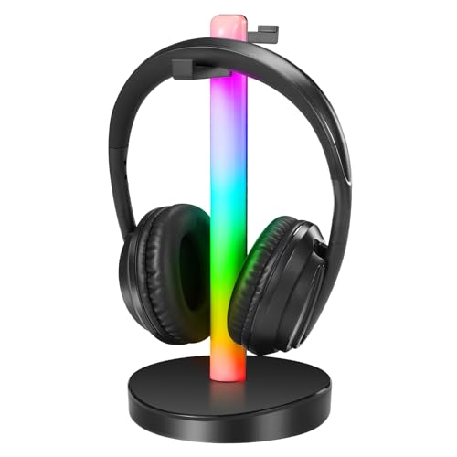 ZANCHIE Funkkopfhörer für Fernseher, Over-Ear kabellose kopfhörer mit RF Sender, Kopfhörer-Ständer mit RGB-Beleuchtung, Reichweite 100 m, Plug-n-Play (mit Optisches und Aux Port) ZANCHIE Funkkopfhörer für Fernseher, Over-Ear kabellose kopfhörer mit RF Sender, Kopfhörer-Ständer mit RGB-Beleuchtung, Reichweite 100 m, Plug-n-Play (mit Optisches und Aux Port) von ZANCHIE