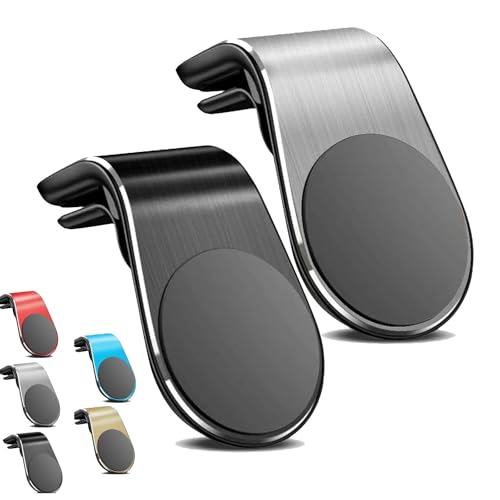 ZANWANXIN Mobile Phone Navigation Magnetic Bracket,Mobile Phone Magnetic Holder,Magnet Car Mount,Universal Car Cellphone Holder Strong Magnet Mount,Install at The air Outlet (Black+Silver) von ZANWANXIN