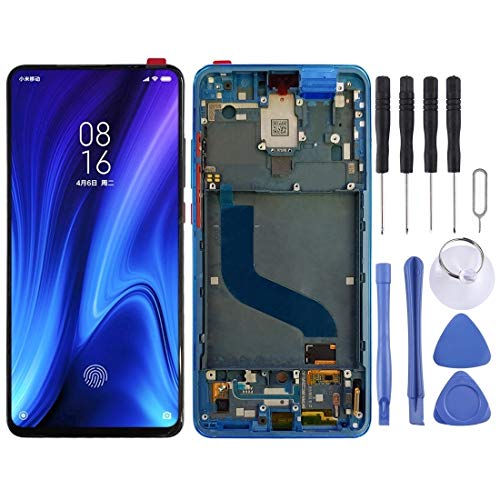 Ersatz LCD Display AMOLED-Material LCD-Bildschirm und Digitizer Vollversammlung mit Rahmen Kompatibel for Xiaomi 9T Pro / Redmi K20 Pro / Redmi K20 (schwarz) Handy-Schirm-Ersatzteile ( Farbe : Blue ) von ZAORUN