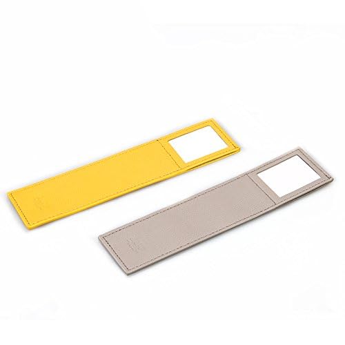 ZAPP- Packung mit 2 Stück Leder Lesezeichen mit einer Lage für ein eigenes Bild (Farbe: gelb und grau) von ZAPP Filles & Fils Paris
