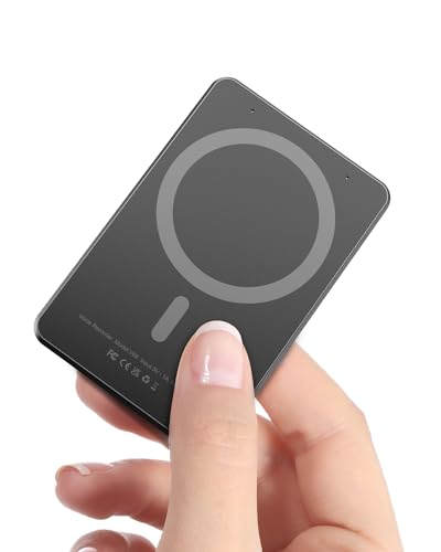 64GB Digitales Diktiergerät, Aufnahmegerät 400 Stunden Hohe Kapazität, Tragbares Diktiergerät Mini One-Touch-Aufnahme, HD Voice Recorder mit USB-C Bluetooth für Vorträge Interviews (ZAQE-V66) von ZAQE