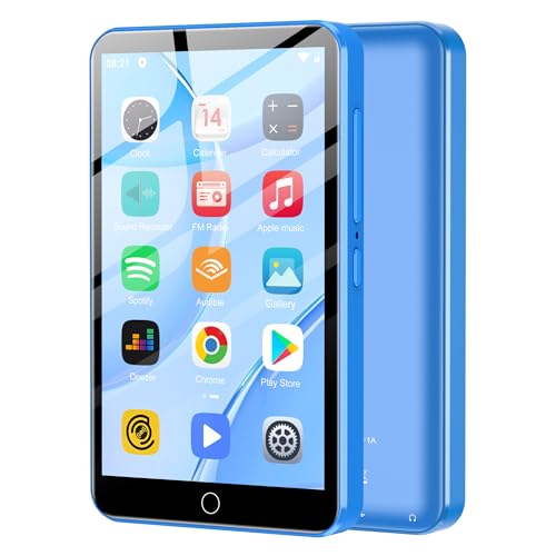 MP3 Player mit Spotify, ZAQE 80GB MP3 Player mit Bluetooth und WLAN，MP3-Player mit Amazon-Musik, hörbar, Deezer, 4 Zoll Touchscreen,MP4-Player für Kinder (Blau) von ZAQE