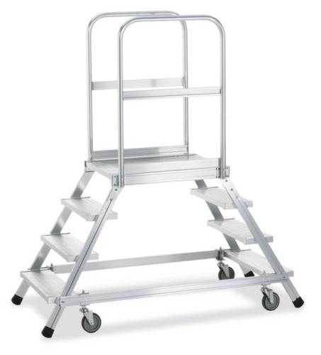 ZARGES 41963 Aluminium Podesttreppe fahrbar 70.1kg von ZARGES