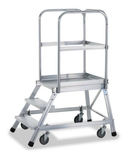 ZARGES 41971 Aluminium Podesttreppe fahrbar 28.5kg von ZARGES