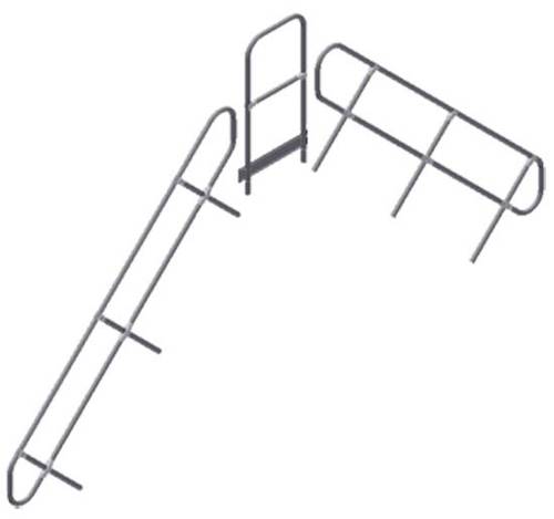 ZARGES 42359965 Handlauf,f. Überstieg,60° Neigung 5 St. f. 5 Stufen 1St. von ZARGES