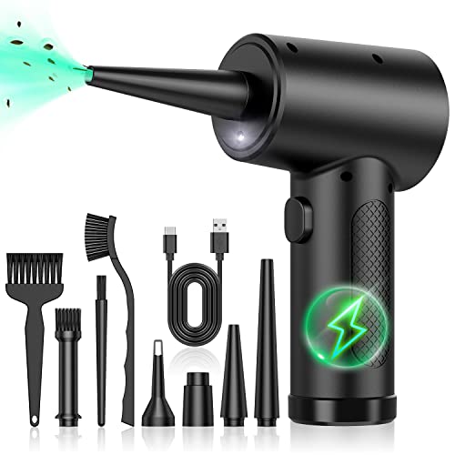Elektrische Staubgebläse Druckluftspray für PC Reinigungsset, 91000 U/min Compressed Air, 3-Gang einstellbare Air Duster Luftdruckspray, Tastatur Reinigung für PC, Elektronik, Sofa, Auto von ZARM DUST
