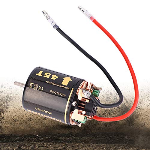540 Bürstenloser Motor für Universelles RC -Modellauto mit Großer Torsion | 55T für Große Lastwagen und Kletterwagenmodelle | Verbesserte Magnetkraft und Lang Anhaltende Kohlenstoffbürste (45T) von ZASCHMOY
