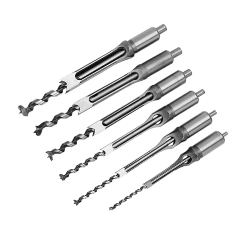 Premium Hohe Härtequadrat -Loch -Säge Bohrbit Set für Holzbearbeitung - Wärme Behandelter Stahl mit Verlängertem Kern - Zum Sterben von Meißelaufgaben - 6pc Vielseitiger Pack für Premium Hohe Härtequadrat -Loch -Säge Bohrbit Set für Holzbearbeitung - Wärme Behandelter Stahl mit Verlängertem Kern - Zum Sterben von Meißelaufgaben - 6pc Vielseitiger Pack für von ZASCHMOY