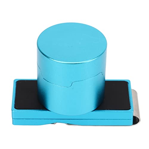 ZASCHMOY Magnetischer Billardkreidehalter mit Festem Clamp/Holder - Langlebige Aluminiumlegierung Snooker Chalk Box - Schwarzes Tragbares Billardzubehör (BLUE) von ZASCHMOY