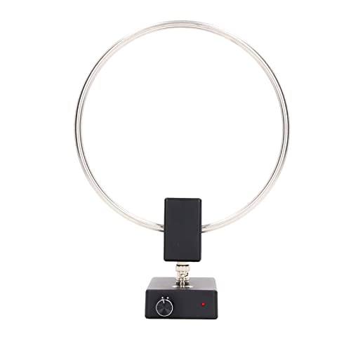 ZAWELIYO Edelstahl-Rahmenantenne, 2,3–30 MHz Kurzwellenantenne für den Innenempfang, Eingebaute Lithiumbatterie ZAWELIYO Edelstahl-Rahmenantenne, 2,3–30 MHz Kurzwellenantenne für den Innenempfang, Eingebaute Lithiumbatterie von ZAWELIYO