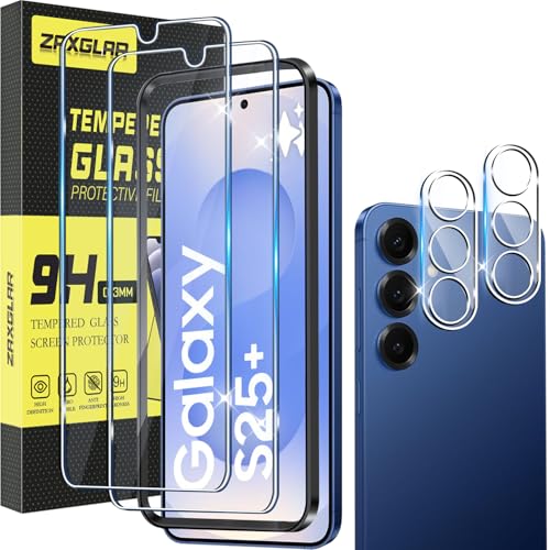 ZAXGLAR Schutzfolie für Samsung Galaxy S25 Plus/S25+ 5G für Panzerglas,2 Stück Panzer Schutz Glas und 2 Stück Kameraschutz,HD Displayschutz, 9H Härte Schutzfolie,mit Praktischer Installationshilfe ZAXGLAR Schutzfolie für Samsung Galaxy S25 Plus/S25+ 5G für Panzerglas,2 Stück Panzer Schutz Glas und 2 Stück Kameraschutz,HD Displayschutz, 9H Härte Schutzfolie,mit Praktischer Installationshilfe von ZAXGLAR