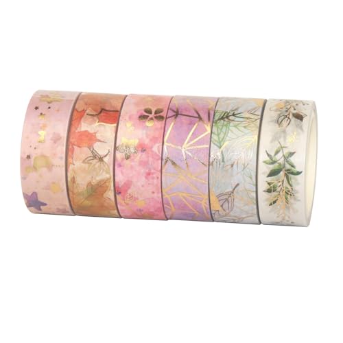 ZBIianxer 6 Rolls Blumen Papierband Crafting Tape Washis Tape Dekorative Klebeband Für Journal Geschenk Warpping Scrapbooking ZBIianxer 6 Rolls Blumen Papierband Crafting Tape Washis Tape Dekorative Klebeband Für Journal Geschenk Warpping Scrapbooking von ZBIianxer