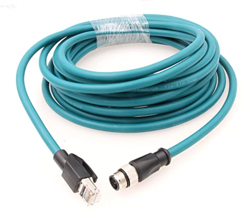 M12 4 Positionen, D-codierter Stecker auf RJ45 Cat5e Ethernet-Kabel, wasserdicht, industrielle Bereiche, kabelgebundene Maschinensensensor, Kamera (1 m) von ZBLZGP